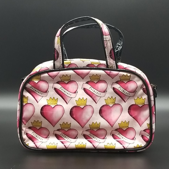 2 Princess Crown Heart Makeup Bags - Picture 2 of 11